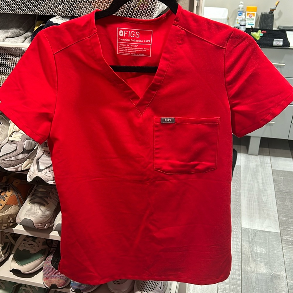 Figs red scrubs  TOP & BOTTOM